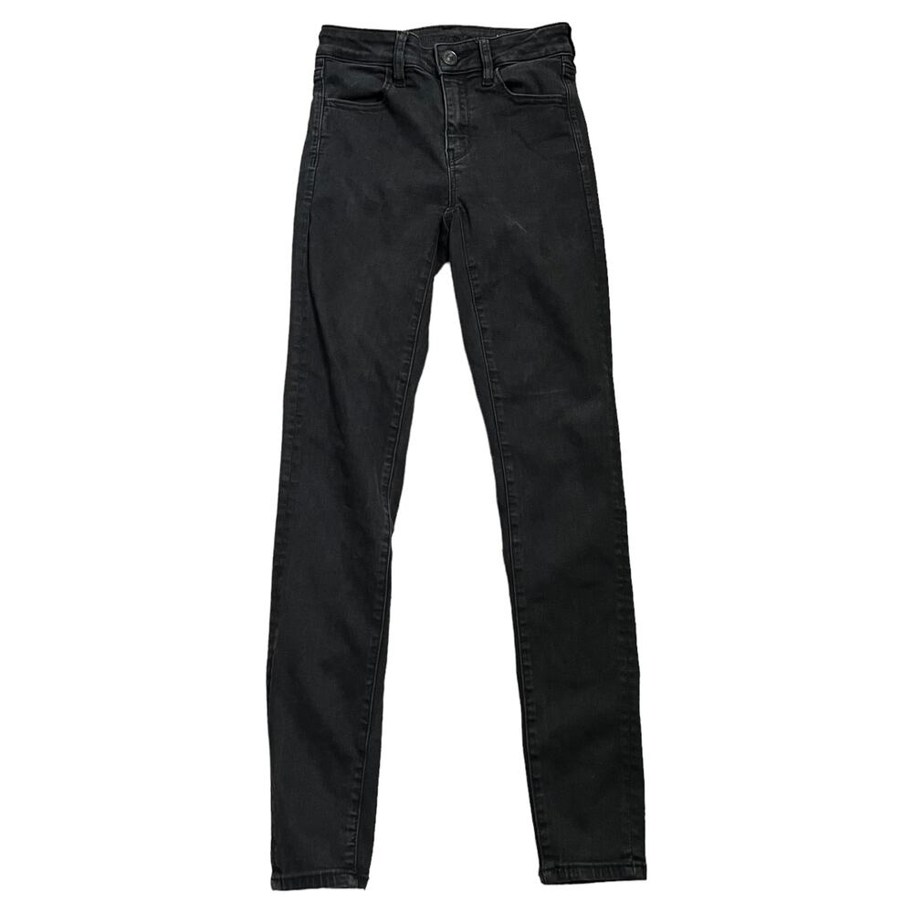 American Eagle Next Level Stretch High Rise Jegging 4 Long Women’s Black 1439 - Picture 2 of 7